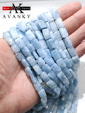 Aquamarine Crystal Beads Faceted Rectangle Shape Loose 10x14mm