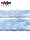 Aquamarine Crystal Beads Faceted Rectangle Shape Loose 10x14mm