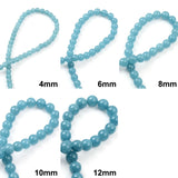 Aquamarine Round Beads for Jewelry Making 4/6/8/10/12mm