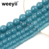 Aquamarine Round Beads for Jewelry Making 4/6/8/10/12mm
