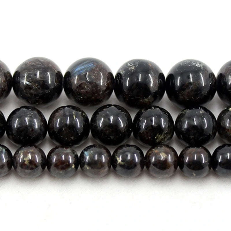 Astrophyllite Natural Stone Round Beads Strand 6/8/10MM 15 Inch