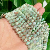 Natural Stone Australian Jade Wheel Shape Beads 6x4mm Chrysoprase Spacer