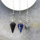 Aventurine Pendulum, Gemstone Silver Plated for Divination