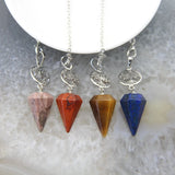 Aventurine Pendulum, Gemstone Silver Plated for Divination