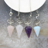 Aventurine Pendulum, Gemstone Silver Plated for Divination