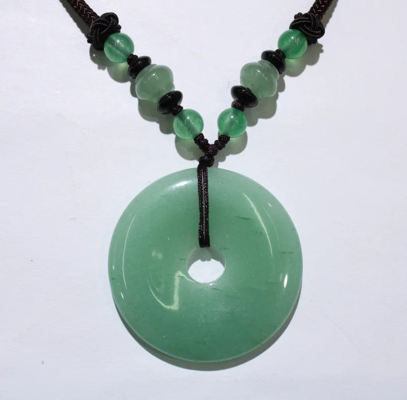 Aventurine Quartz Crystal Donut Charm Pendant for DIY Jewelry Making