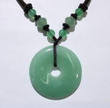 Aventurine Quartz Crystal Donut Charm Pendant for DIY Jewelry Making