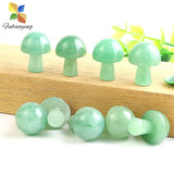 Aventurine Quartz Small Mushroom Figurine 10pcs 22mm Home Decoration Women Gift