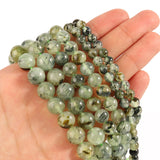 Prehnite Jade Round Loose Beads for Jewelry Making 6 8 10mm