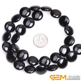 Black Agates Coin Faceted Bead 15 Inch Strand DIY Jewelry Beads
