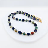 Stone Baroque Pearl Necklace Agate Bead Chain Jewelry