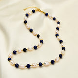 Baroque Fresh Water Pearl Necklace Natural Stone Charm Jewelry for Women
