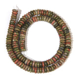 Natural Stone Bead Agat Jaspers Flat Spacer Beads 2x6mm Heishi