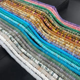 Natural Stone Bead Agat Jaspers Flat Spacer Beads 2x6mm Heishi