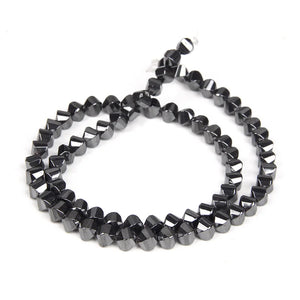 Natural Stone Bead Hematite Square Heart Geometrical Spacer Beads