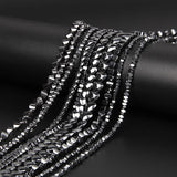 Natural Stone Bead Hematite Square Heart Geometrical Spacer Beads