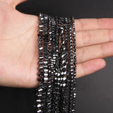 Natural Stone Bead Hematite Square Heart Geometrical Spacer Beads