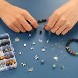 Natural Stone Bead Box Kits Agates Jades Spacer Beads DIY Accessories Tools