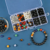 Natural Stone Bead Box Kits Agates Jades Spacer Beads DIY Accessories Tools