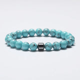 8mm Turquoise Tiger Eye Malachite Stone Bracelet