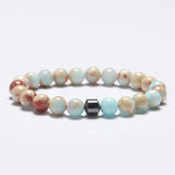8mm Turquoise Tiger Eye Malachite Stone Bracelet