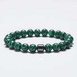 8mm Turquoise Tiger Eye Malachite Stone Bracelet