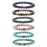 8mm Turquoise Tiger Eye Malachite Stone Bracelet