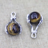 Multicolor Stone Bead Melon Seed Clasp Pendant Healing Necklaces DIY Jewelry