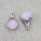 Multicolor Stone Bead Melon Seed Clasp Pendant Healing Necklaces DIY Jewelry