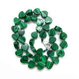 Natural Stone Bead Necklace Pine Crystal Love Healing Chakra Malachite