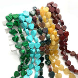 Natural Stone Bead Necklace Pine Crystal Love Healing Chakra Malachite