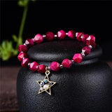Red Tiger Eye Bead Bracelet - Buddha Bracelet Yoga Jewelry