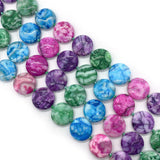 Natural Agate Stone Bead Flat Gasket Loose Needle Thread DIY Jewelry