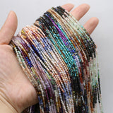 Faceted Scattered Amazonite Amethyst Bead
