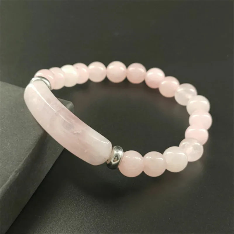 Stone Bead Strand Bracelet Reiki Healing Pink Quartz Aventurine Agates