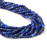 Natural Stone Bead Square Faceted Lapis Lazuli Loose Beads
