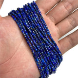 Natural Stone Bead Square Faceted Lapis Lazuli Loose Beads