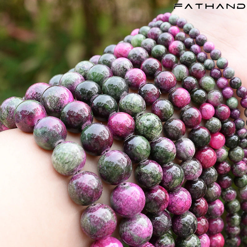 Tourmaline Persian Jades Round Charm Beads 4-12mm