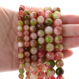 Watermelon Tourmaline Double Round Stone Beads 6/8/10mm