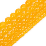 Yellow Chalcedony Charm Round Stone Beads for DIY Bracelet Strand