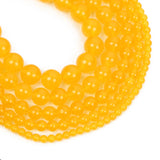 Yellow Chalcedony Charm Round Stone Beads for DIY Bracelet Strand