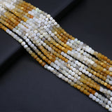 Yellow Jade Faceted Cube Beads for Jewelry Making DIY Bracelet