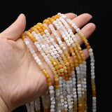 Yellow Jade Faceted Cube Beads for Jewelry Making DIY Bracelet
