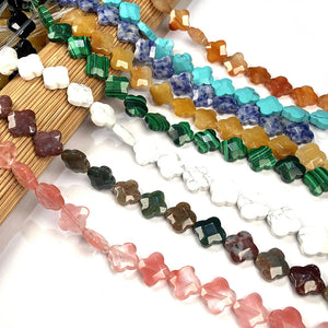 Agate Clover Beads for Jewelry Making DIY Bracelet Necklace
