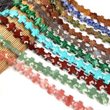 Agate Cross Shape Beads for Jewelry Making DIY Bracelet Necklace