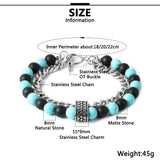 Tiger Eye Hematite Bracelet Stainless Steel Buckle