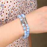 Natural Stone Beaded Bracelets Aventurines Amazonites Owl Charm Bracelets