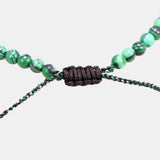 Malachite Beaded Bracelet for Women Adjustable Luck Rope Chain Jewelry