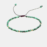 Malachite Beaded Bracelet for Women Adjustable Luck Rope Chain Jewelry
