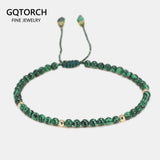 Malachite Beaded Bracelet for Women Adjustable Luck Rope Chain Jewelry